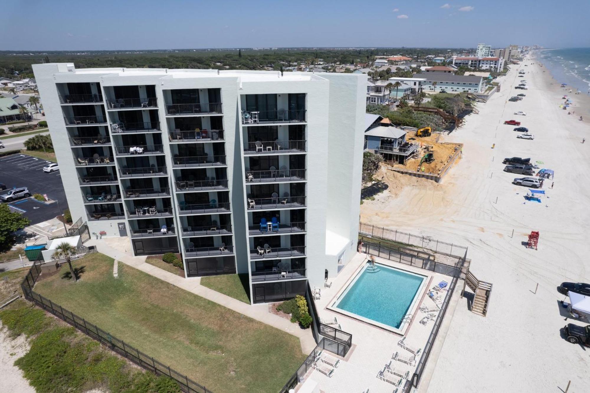 Ocean View With A Beachfront Pool At Ocean Trillium Condo ~ 702 New Smyrna Beach Esterno foto