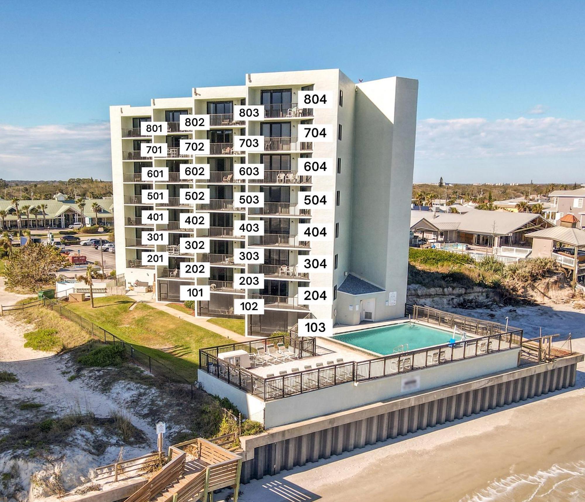 Ocean View With A Beachfront Pool At Ocean Trillium Condo ~ 702 New Smyrna Beach Esterno foto